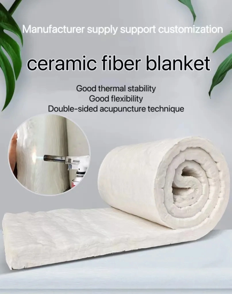 High Temperature 1260 C Ceramic Fiber Blanket High Temp Refractory Heat Resistant Blanket Thermal Insulation Material