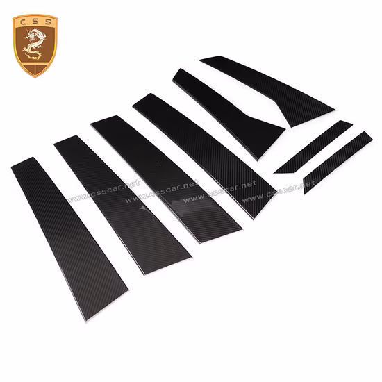 3K 95b リアル カーボンファイバー クロス ウィンドウ ピラー ポルシェ マカン 2014 から現在まで